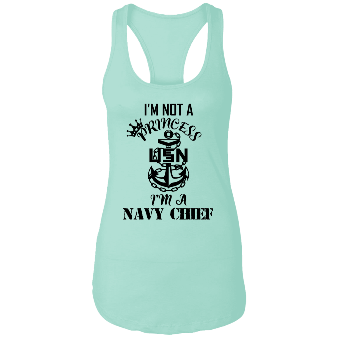 I'm not a Princess Ladies Racerback Tank