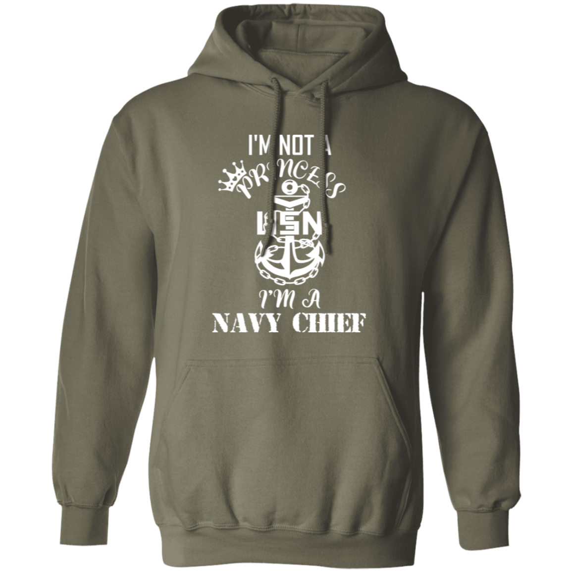 I'm not a Princess White Design Pullover Hoodie
