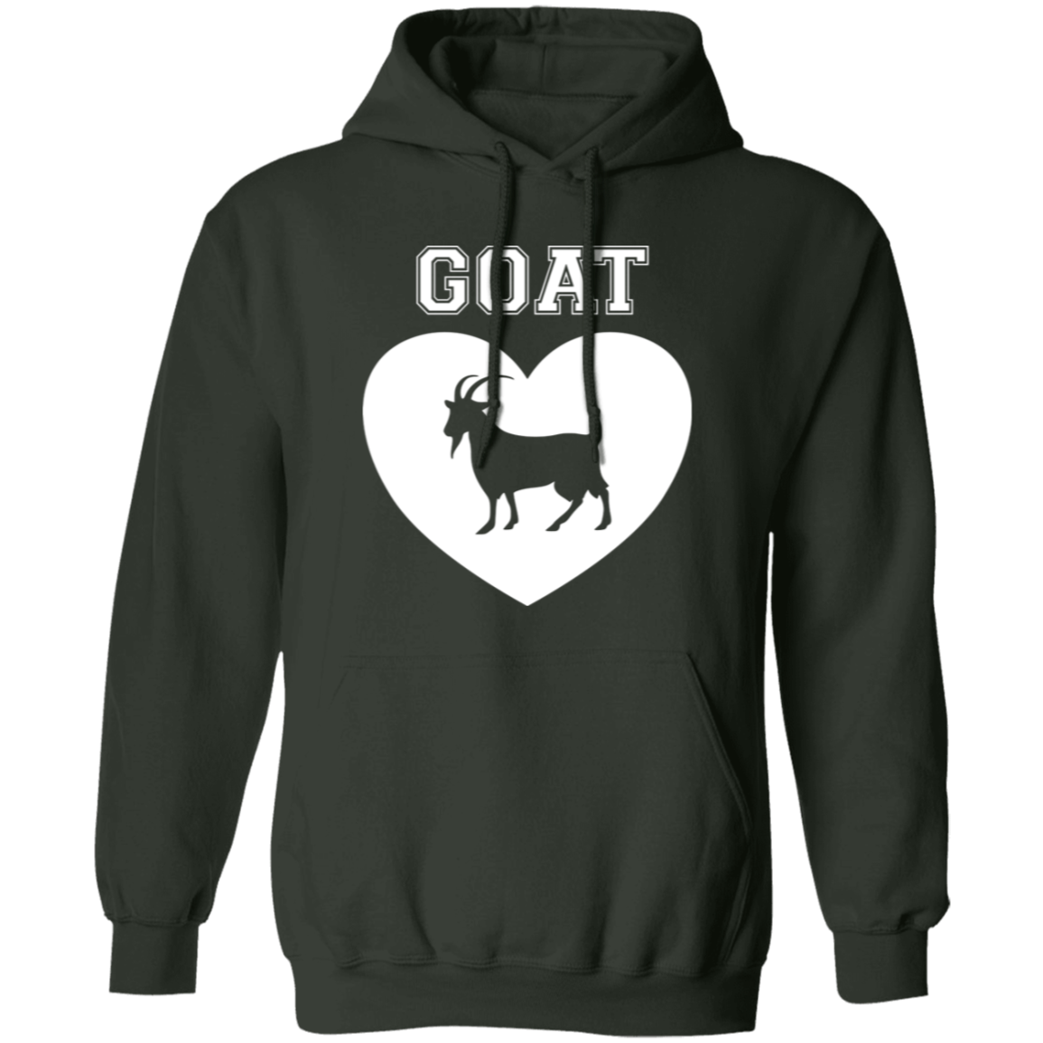 Goat Heart White Pullover Hoodie