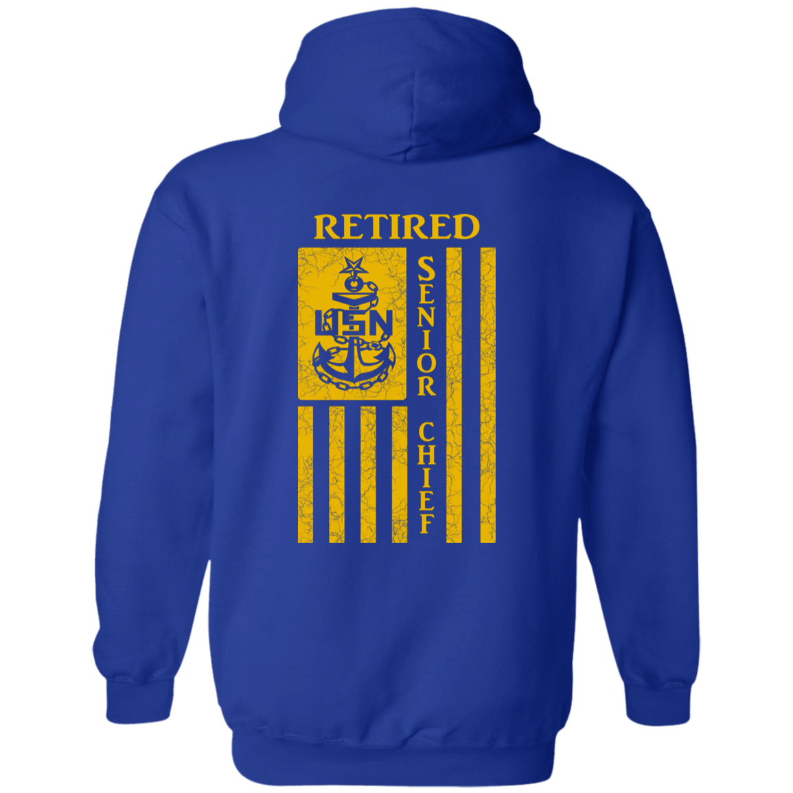 Retired Senior Chief Flag FB Pullover Hoodie