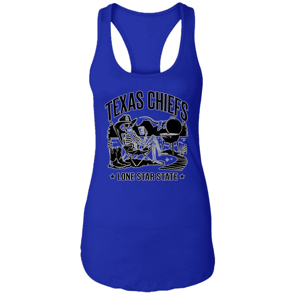 Lone Star State Texas Chiefs Ladies Racerback Tank