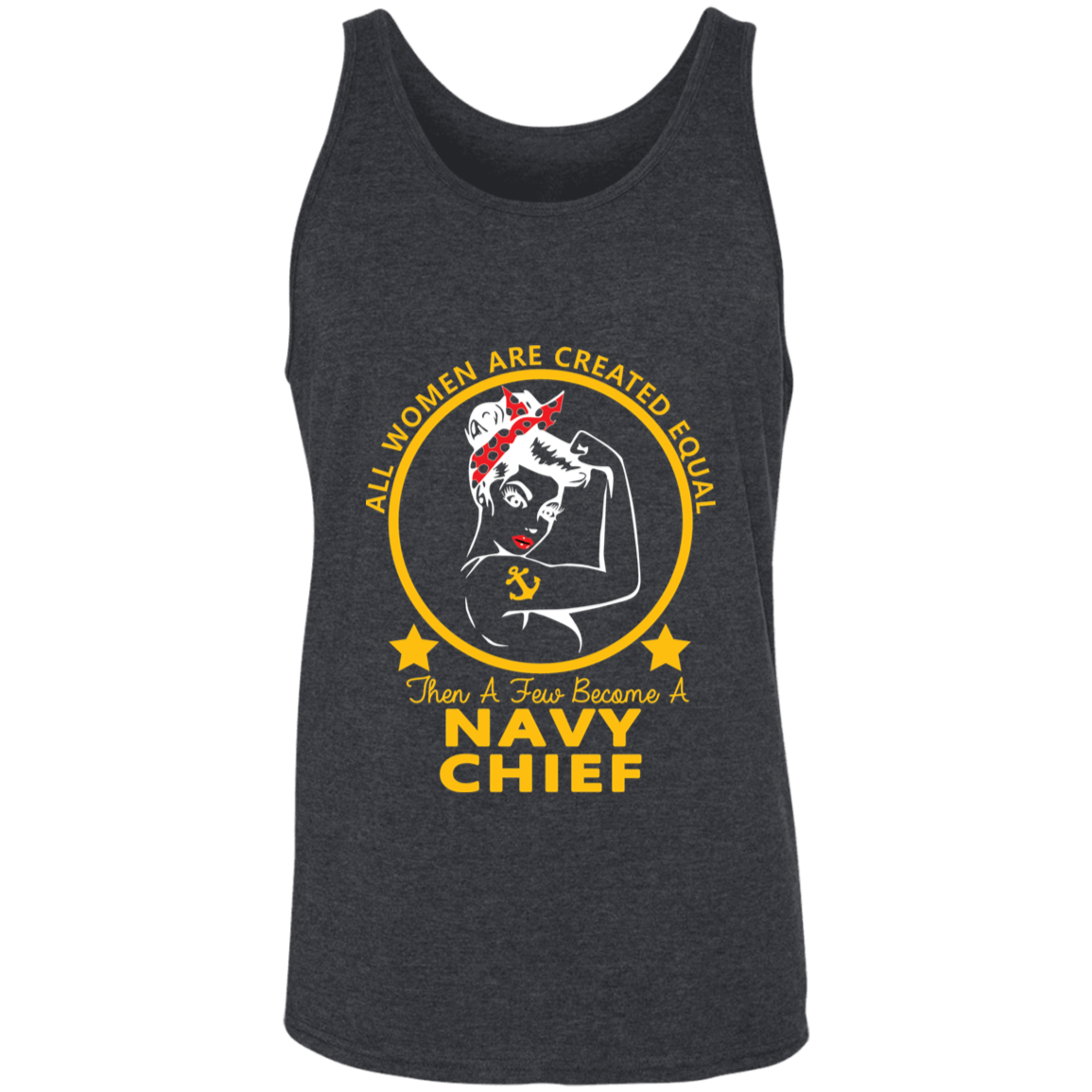 Navy Girl Chief Gold Unisex Tank