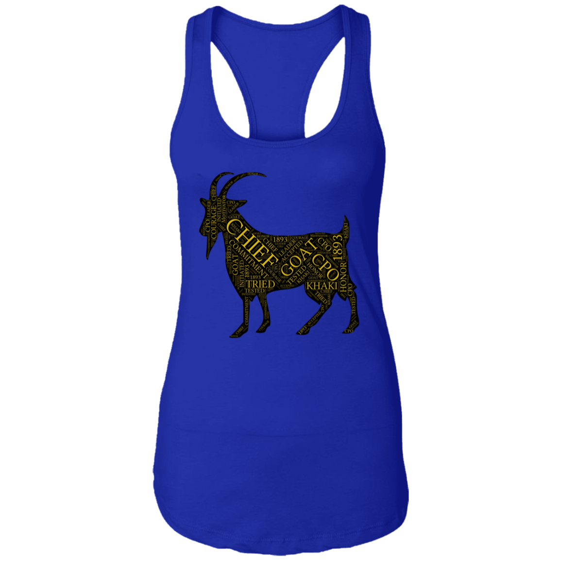 Goat Word Ladies Racerback Tank