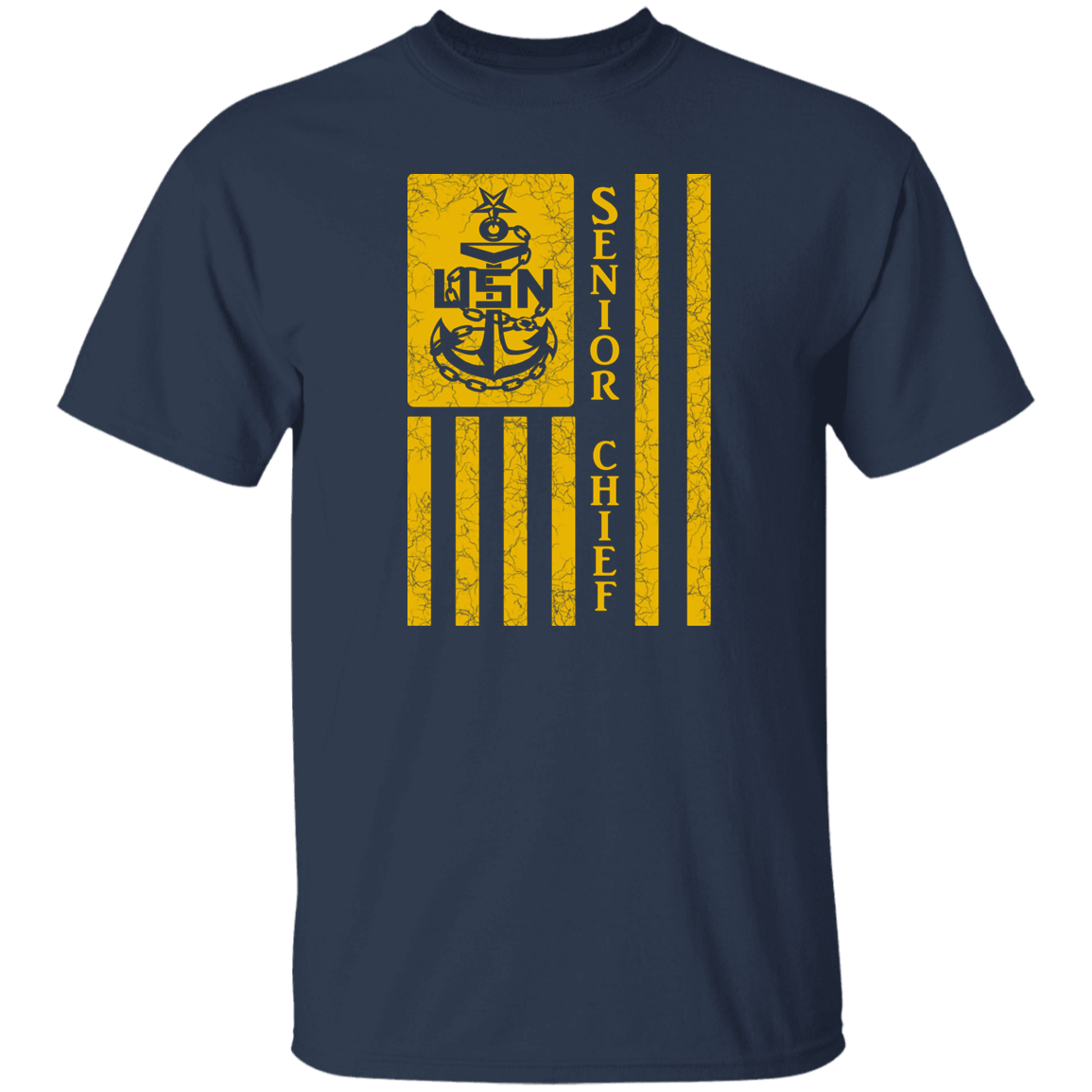 Senior Chief Flag Gold 5.3 oz. T-Shirt