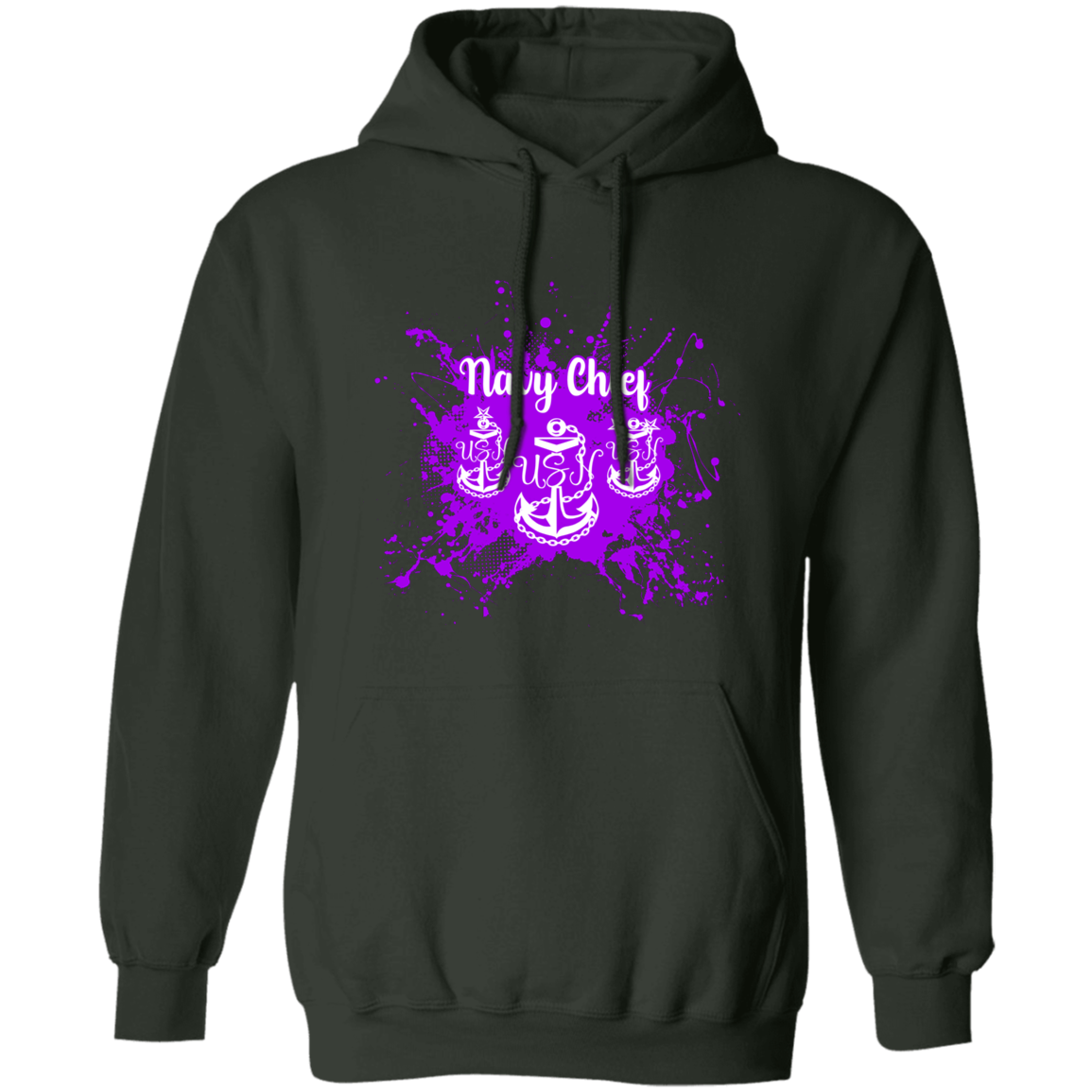 Navy Chief Purple Paint Pullover Hoodie