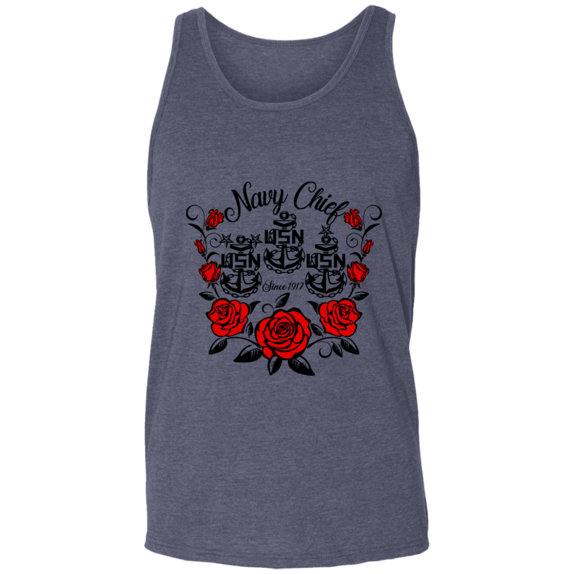 Navy Chief Rose Unisex Tank