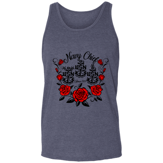 Navy Chief Rose Unisex Tank