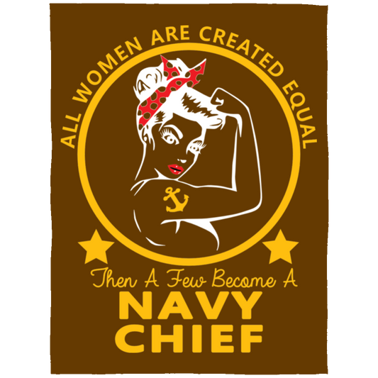 Navy Girl Gold Fleece Blanket 60x80