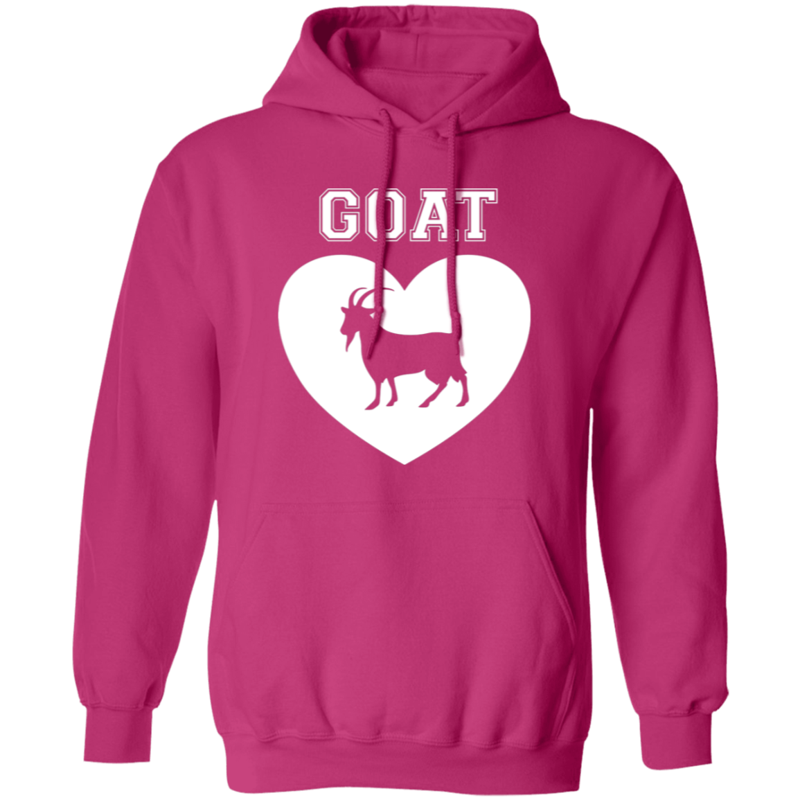 Goat Heart White Pullover Hoodie