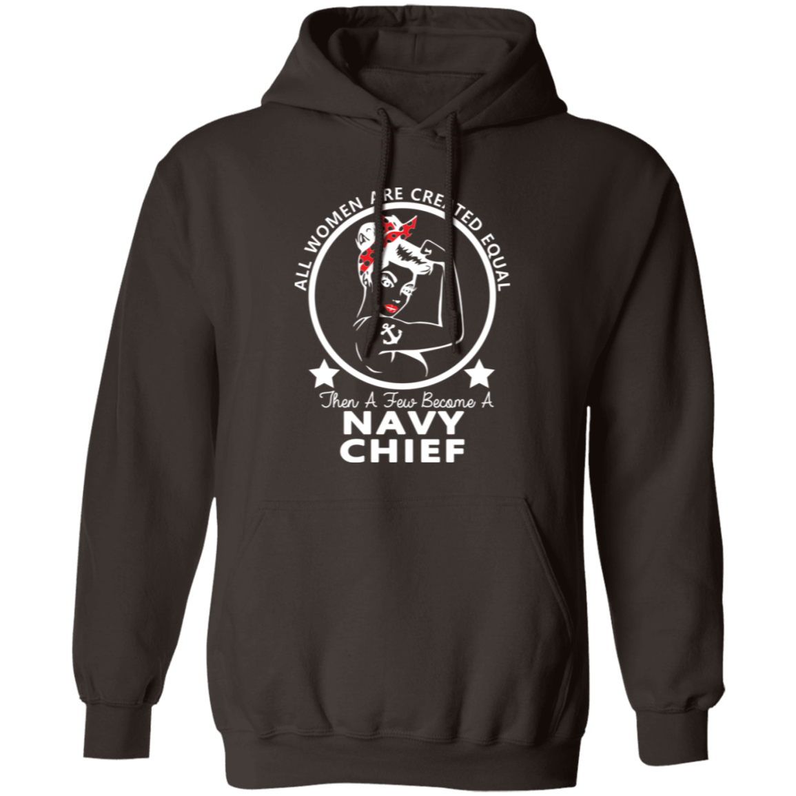 Navy Girl Chief White Pullover Hoodie