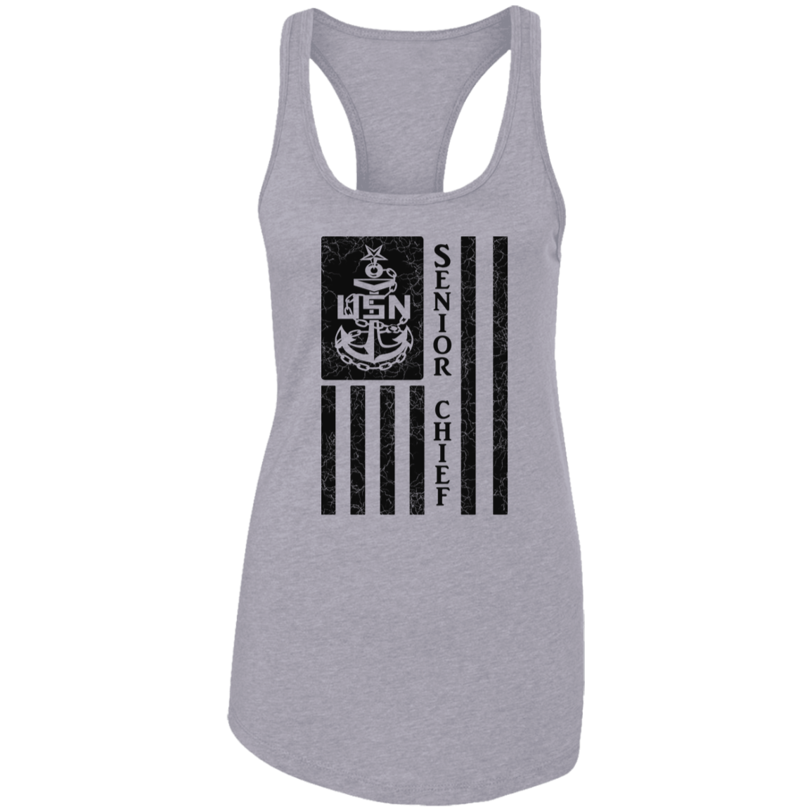 Senior Chief Flag Ladies Racerback Tank