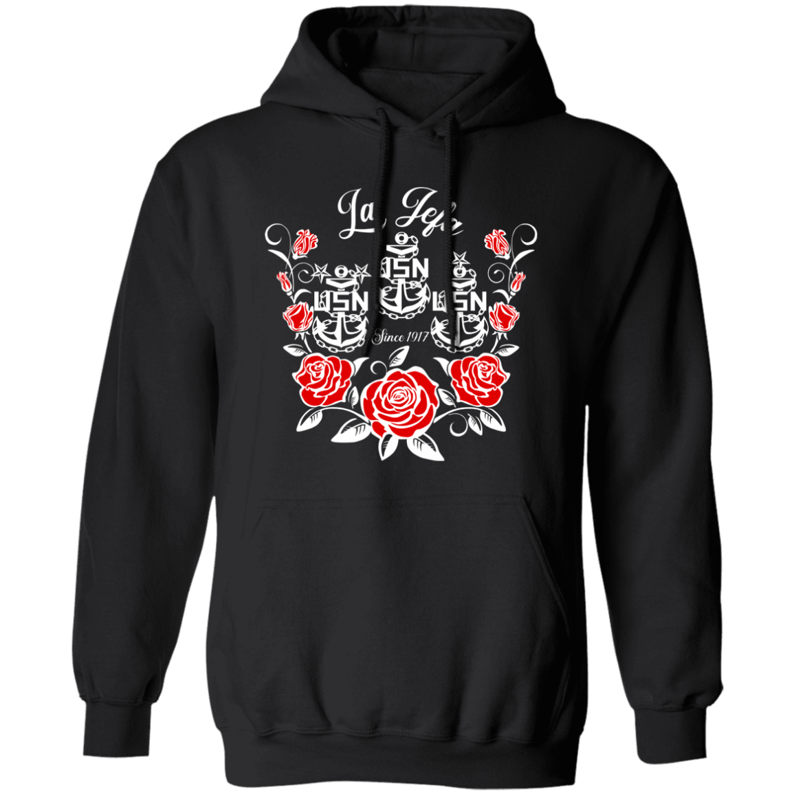 La Jefa Rose White Pullover Hoodie