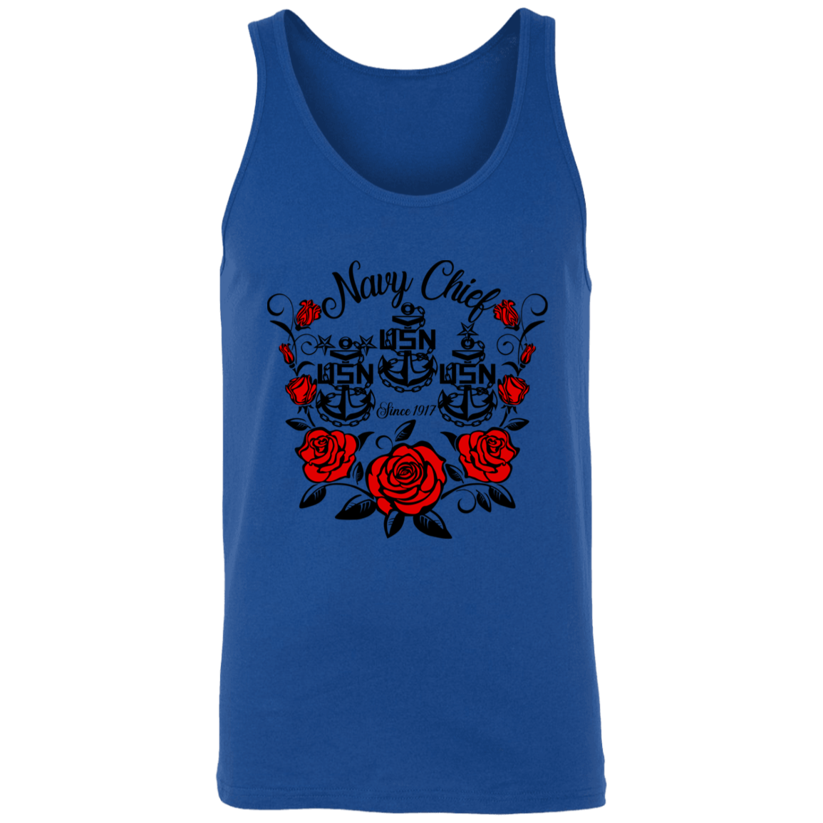 Navy Chief Rose Unisex Tank