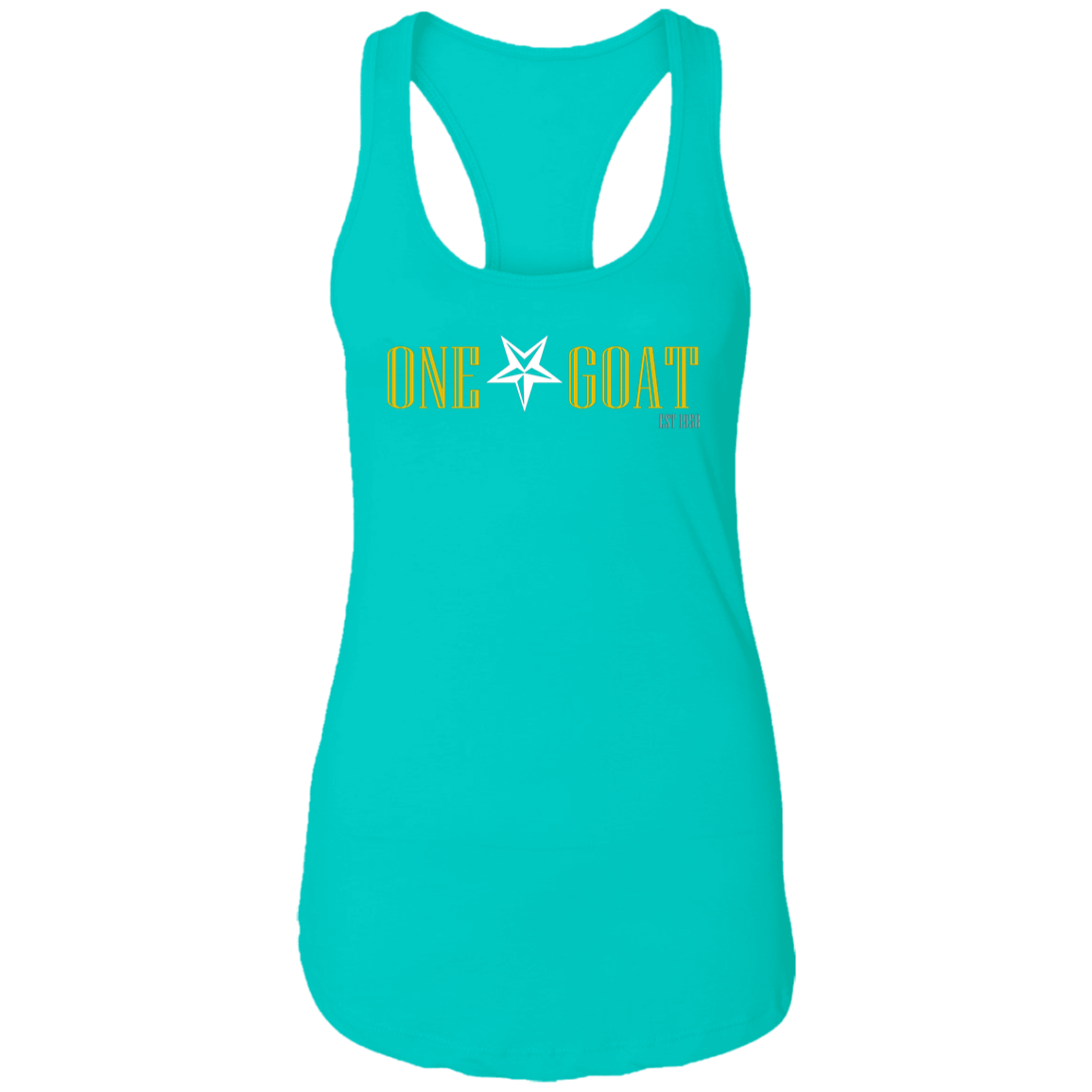 One Star Goat Gold Ladies Racerback Tank