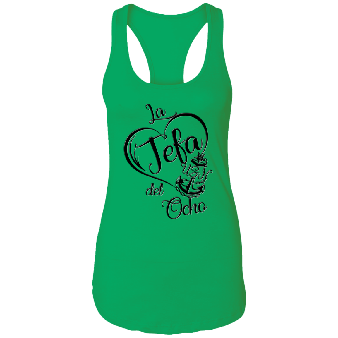 La Jefa del Ocho Ladies Racerback Tank