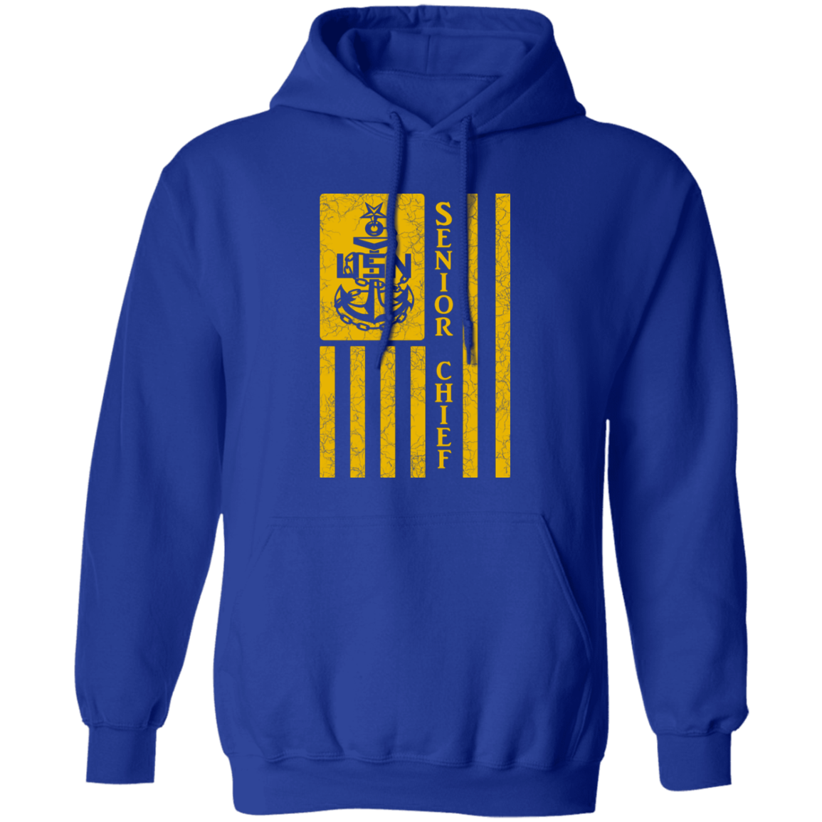Senior Chief Flag Gold Pullover Hoodie