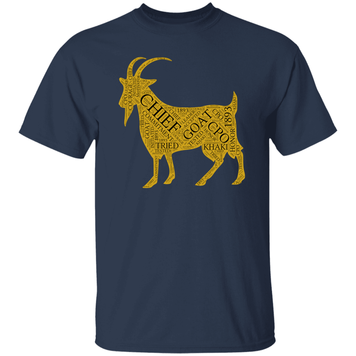 Goat Word Gold 5.3 oz. T-Shirt