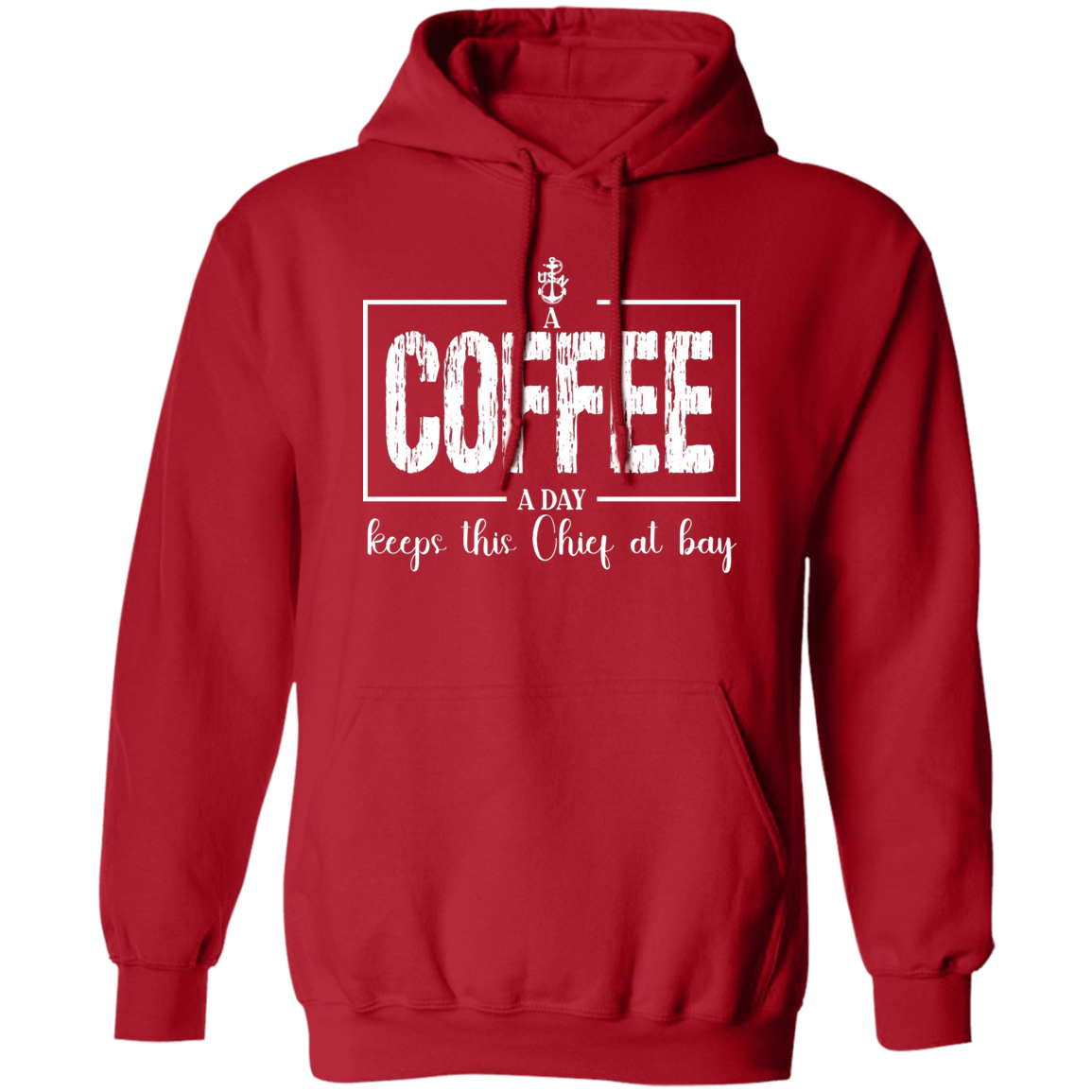 A Coffee a Day White Design Pullover Hoodie