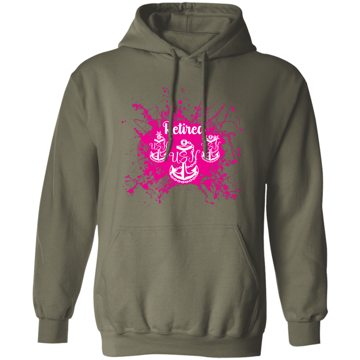 Retired Chief Pink Paint Pullover Hoodie