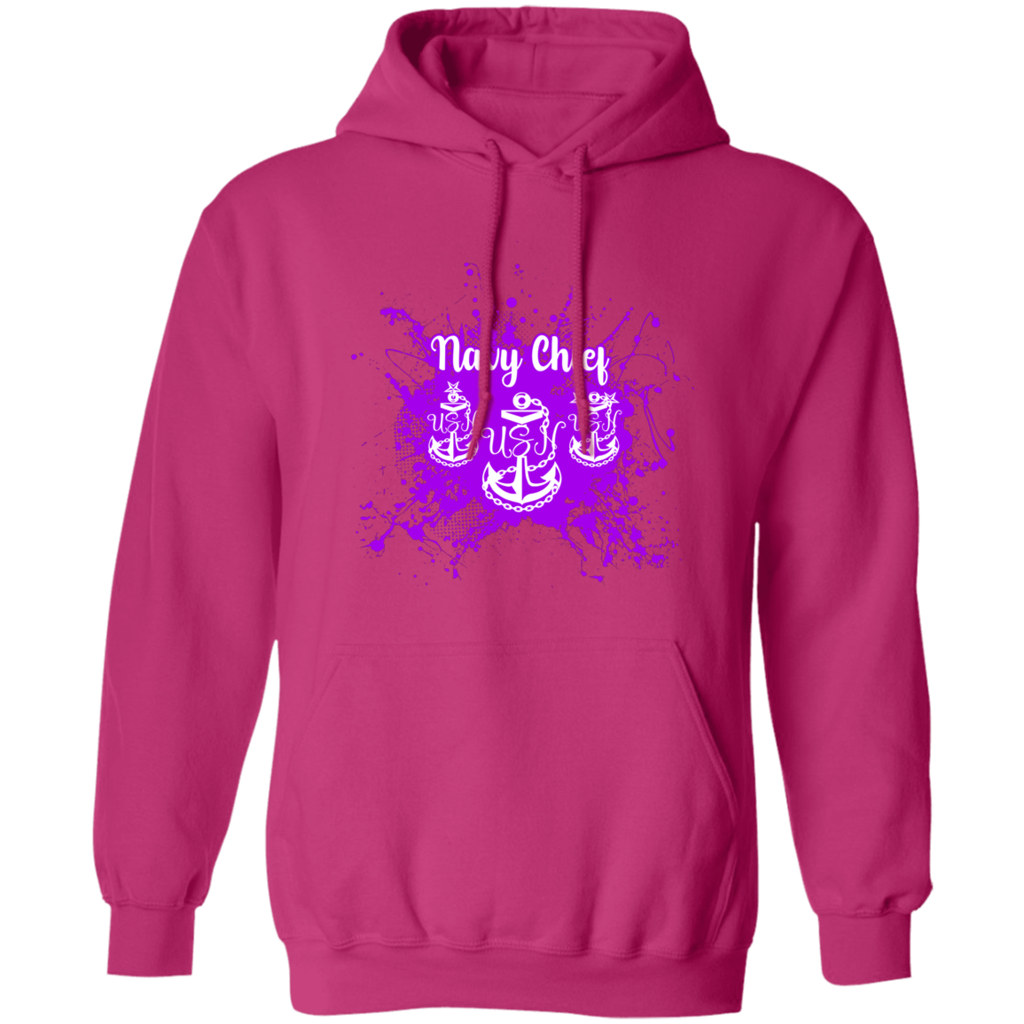 Navy Chief Purple Paint Pullover Hoodie