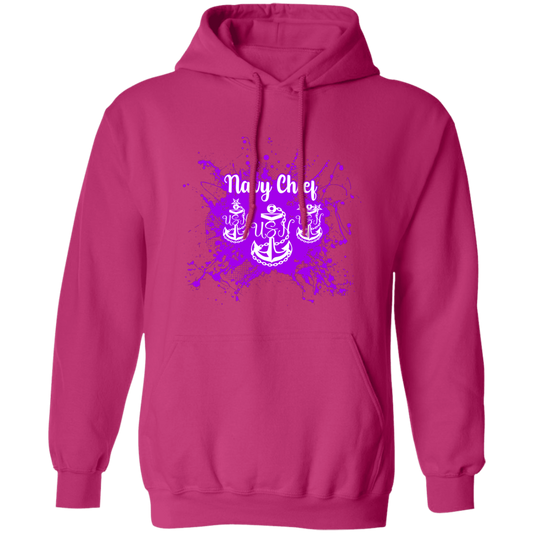 Navy Chief Purple Paint Pullover Hoodie