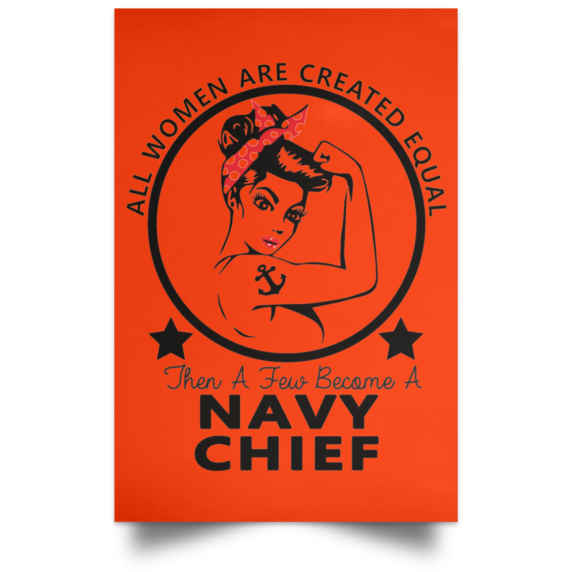 Navy Girl Satin Poster