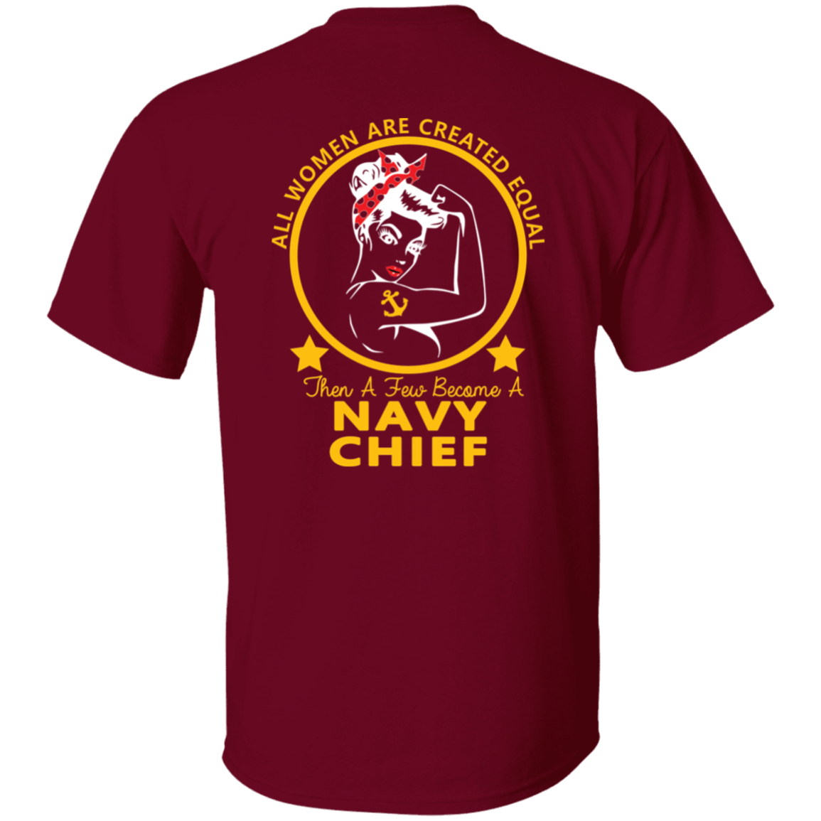 Navy Girl Gold and White Design T-Shirt