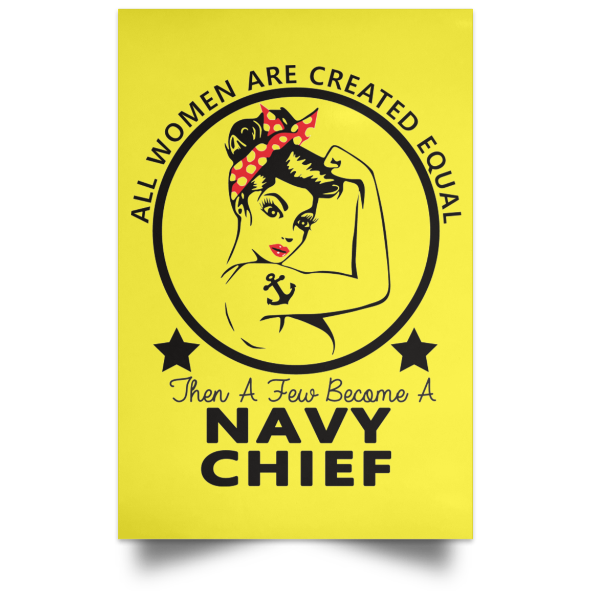 Navy Girl Satin Poster