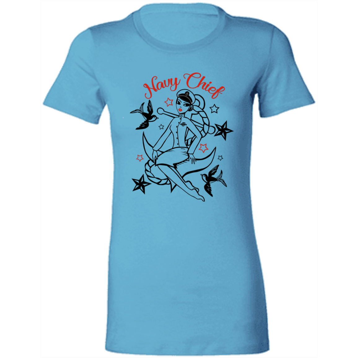 Navy Chief Pin Up Ladies' T-Shirt