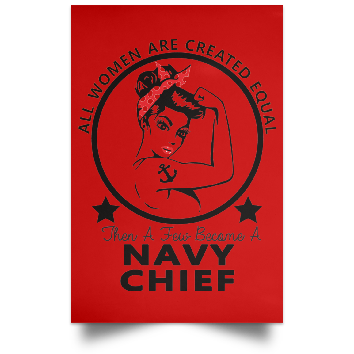 Navy Girl Satin Poster