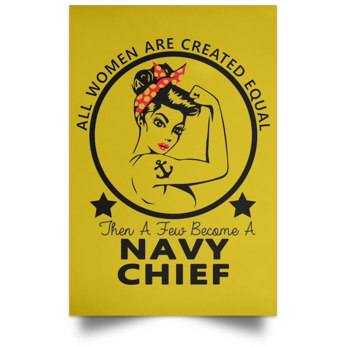 Navy Girl Satin Poster