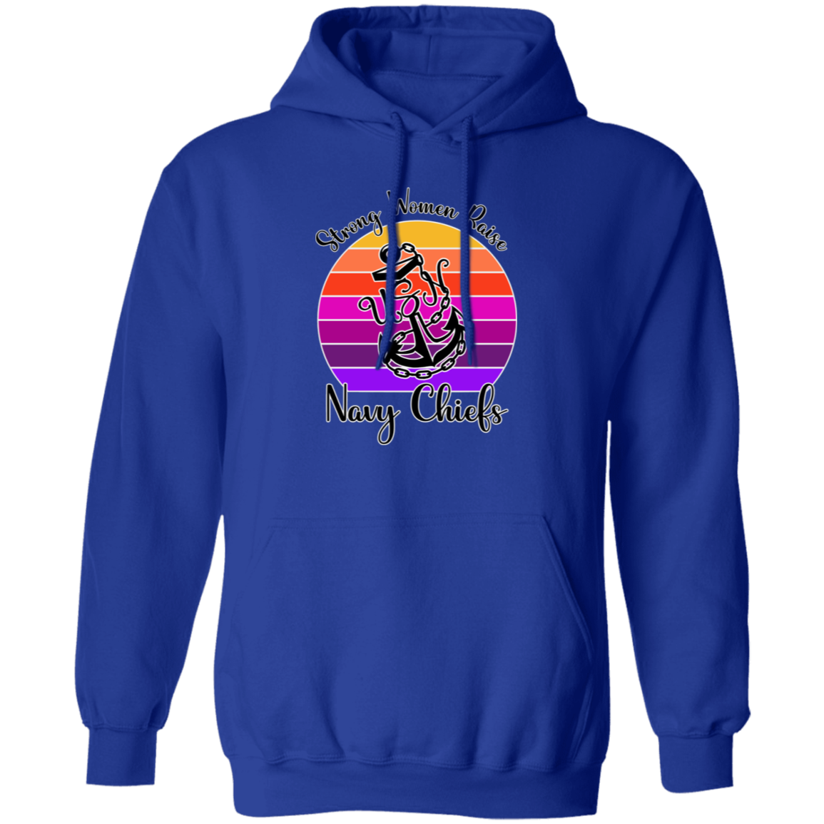 Strong Navy Mom Pullover Hoodie