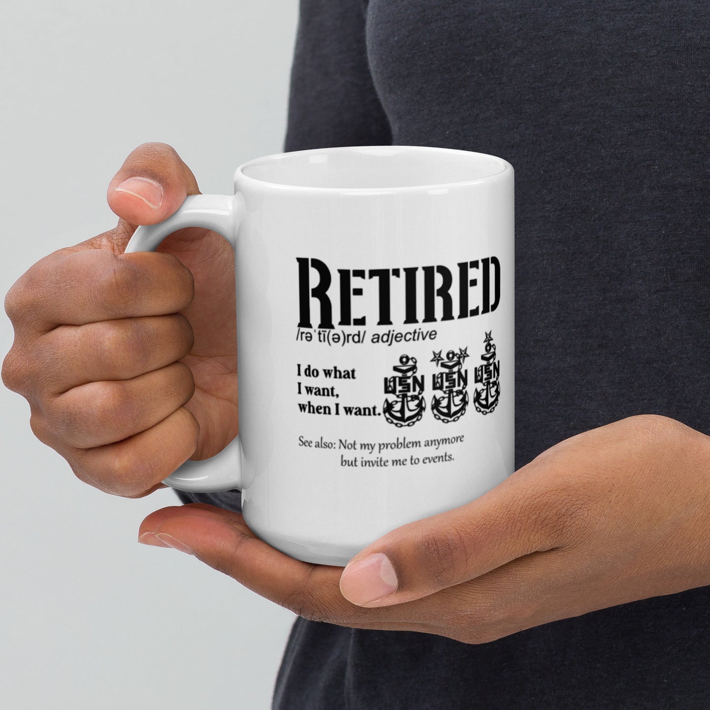 Retired Definition 15 oz White Mug