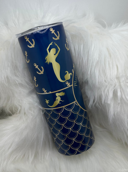 Mom Mermaids Raise Chiefs Tumbler 20oz