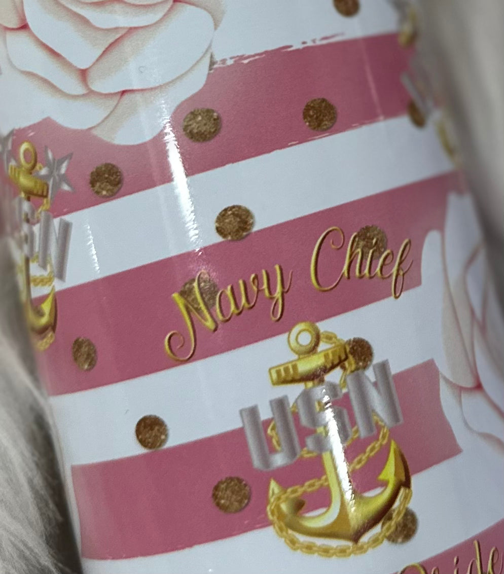 Anchors and Roses Tumbler 20oz
