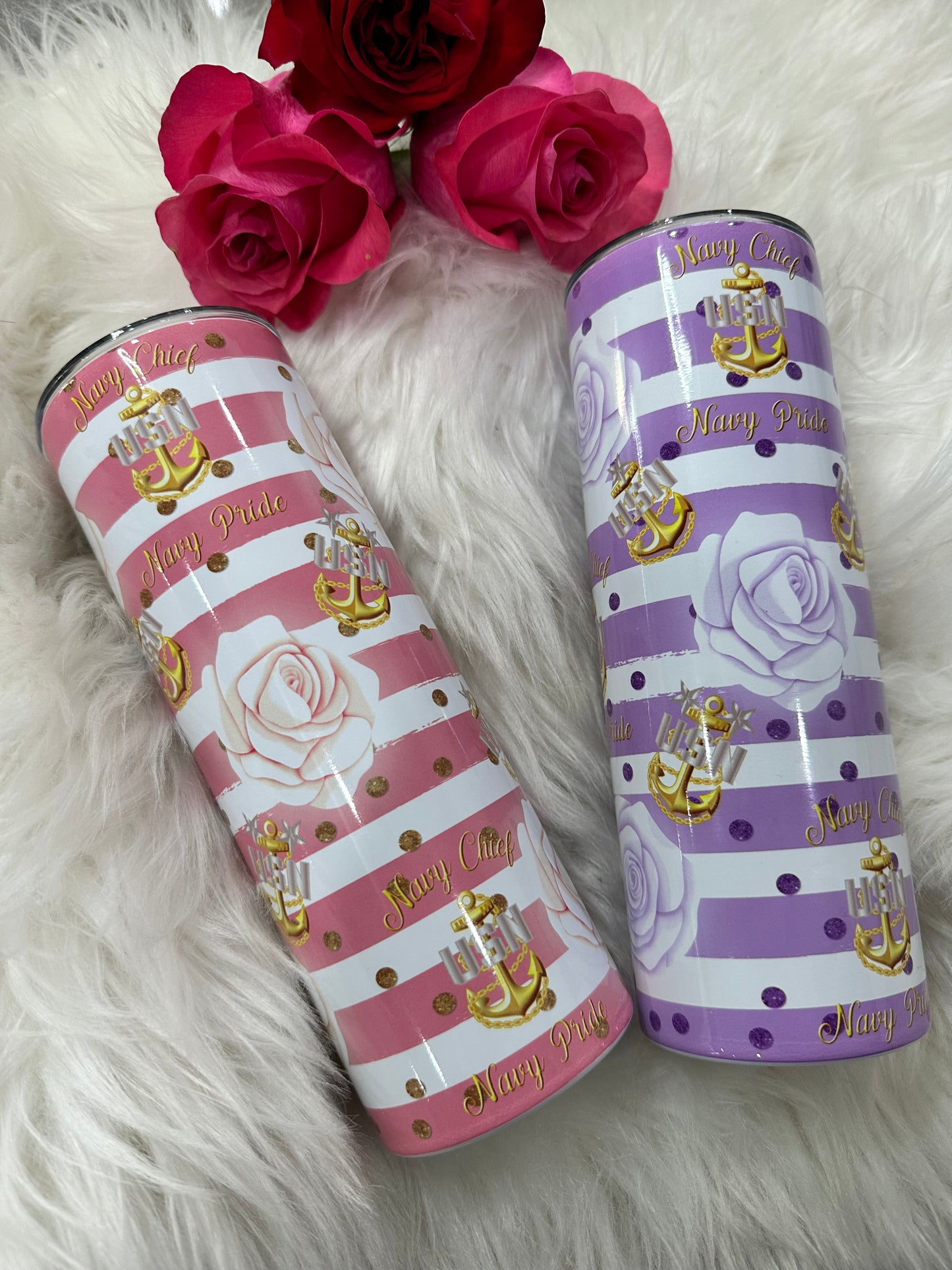 Anchors and Roses Tumbler 20oz