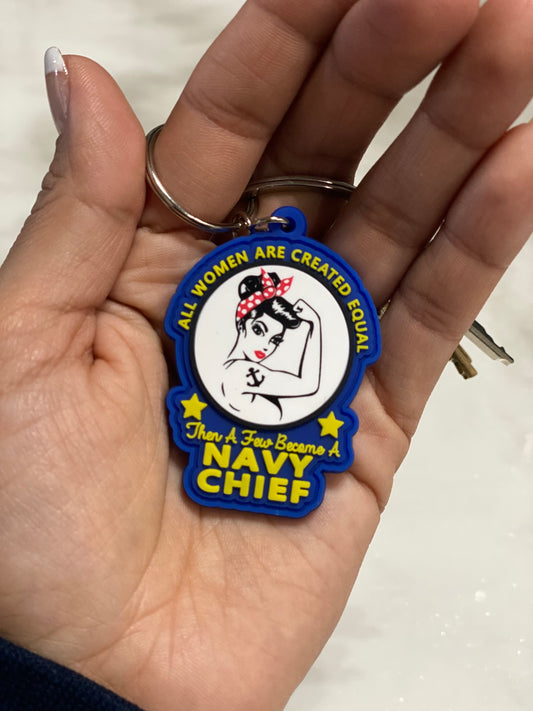 Navy Girl Keychain