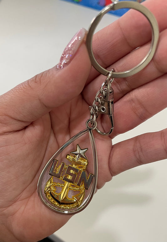 USN Senior Chief Anchor Keychain