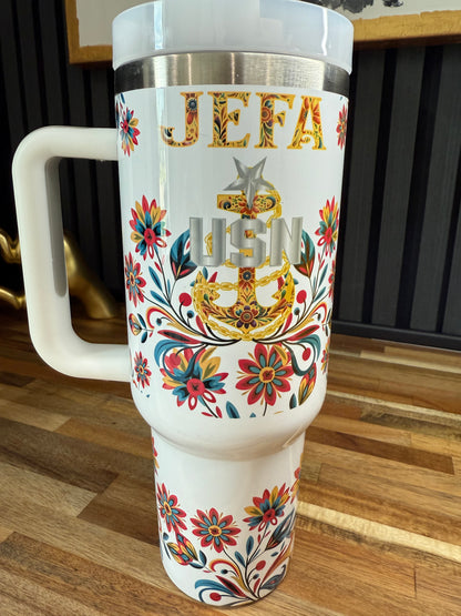 Jefa de Flores 40 oz Tumbler
