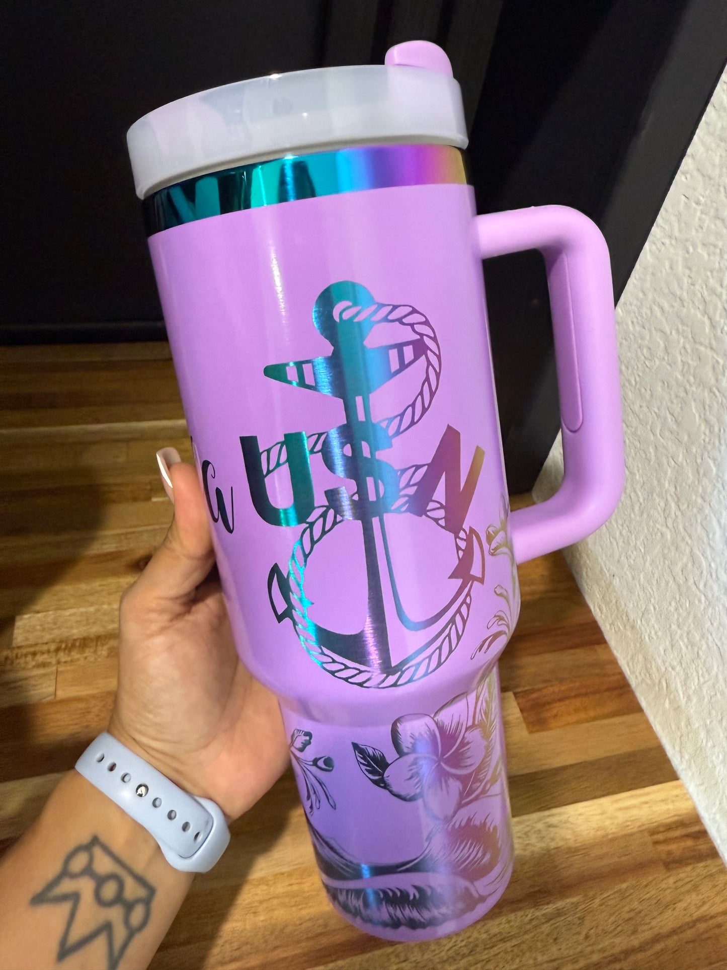 La Jefa Plumeria 40 oz Tumbler