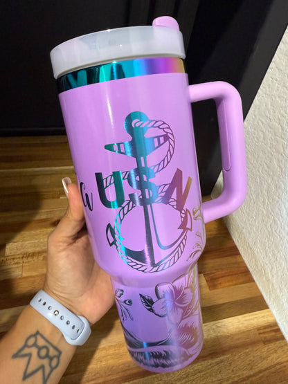 La Jefa Plumeria 40 oz Tumbler