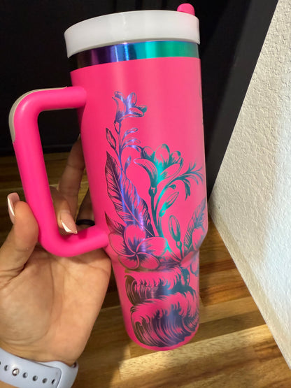 La Jefa Plumeria 40 oz Tumbler