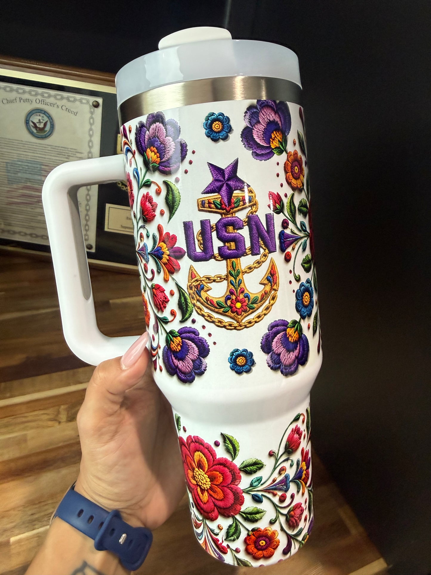 Embroidery Love 40 oz Tumbler