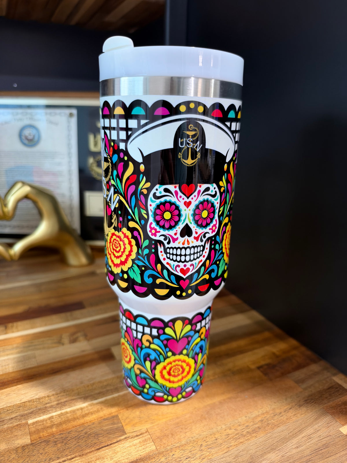 Papel Picado Jefa 40 oz Tumbler