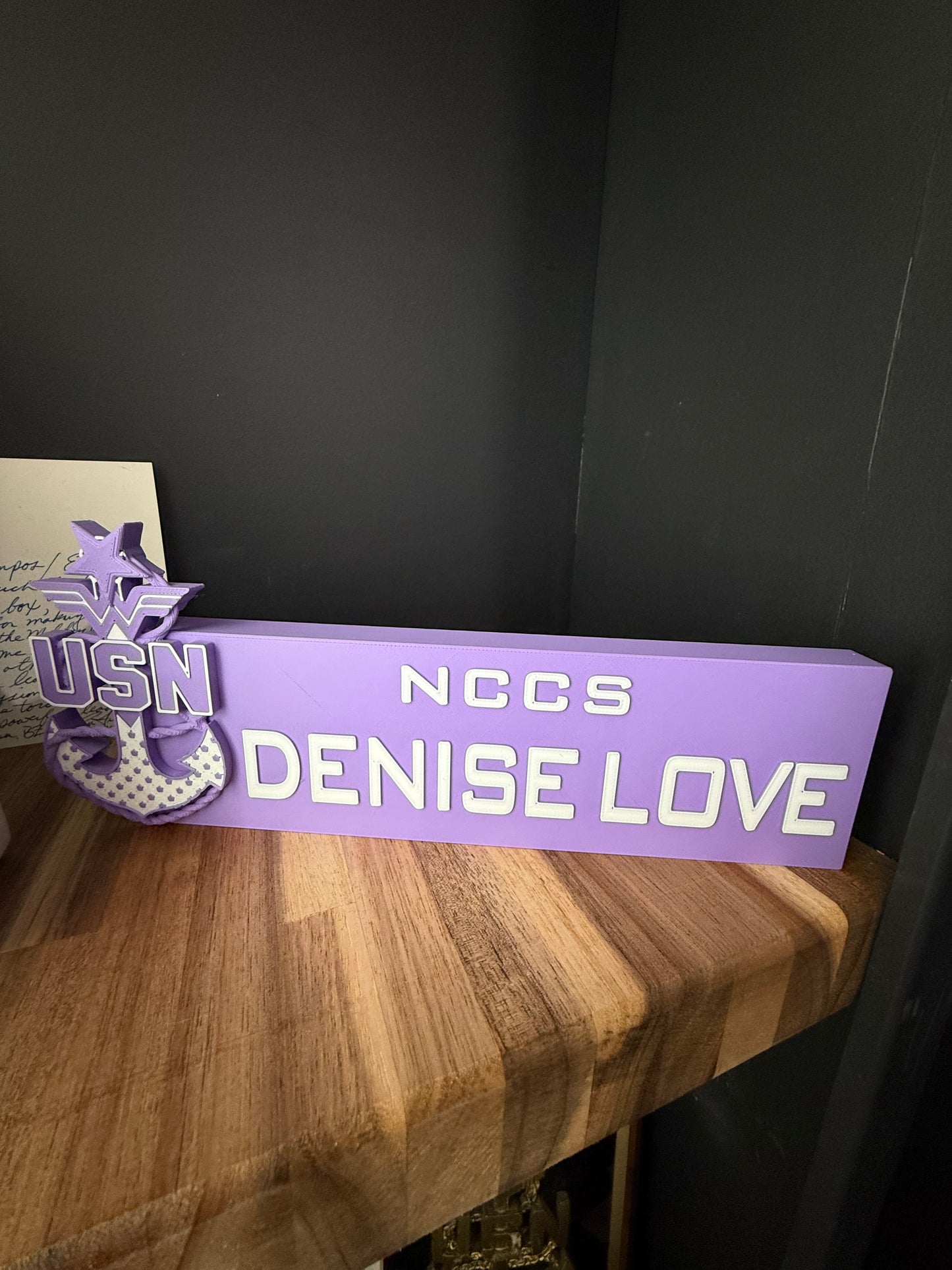 Junior Sailor Desk Name Plate