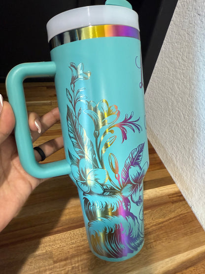 La Jefa Plumeria 40 oz Tumbler