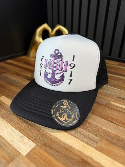 Pretty in Camo Black Trucker Hat
