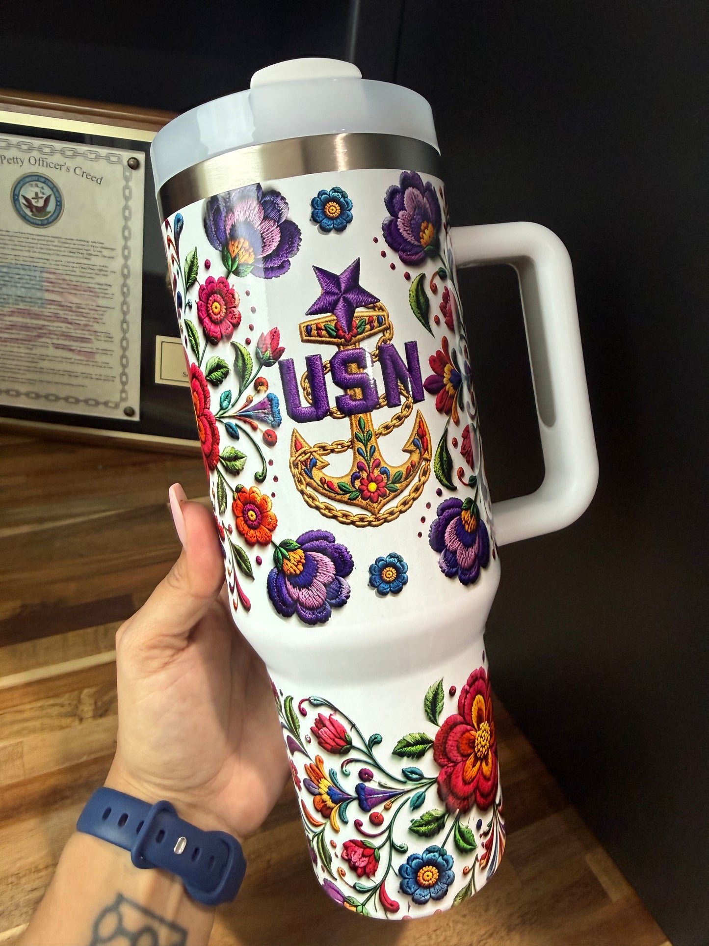 Embroidery Love 40 oz Tumbler
