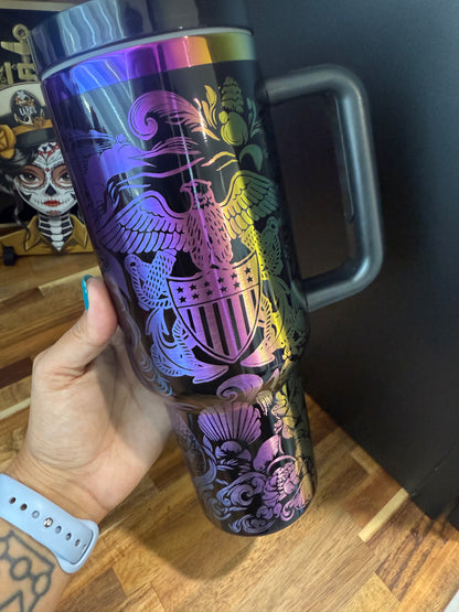 Mermaid of the Deep 40 oz Rainbow Plated Tumbler