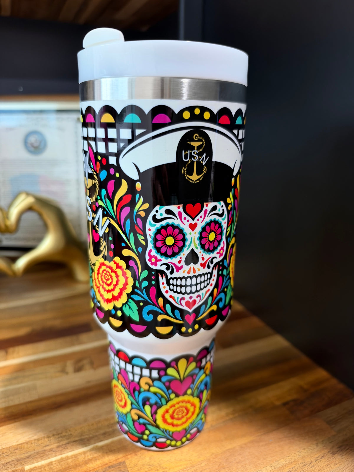 Papel Picado Jefa 40 oz Tumbler